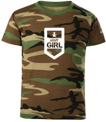 DRAGOWA Tricou de copii scurt Army girl, camuflaj