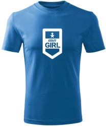 DRAGOWA Tricou de copii scurt Army girl, albastru