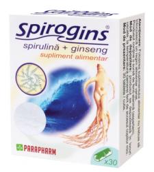 Parapharm Spirogins spirulina cu ginseng 30 comprimate