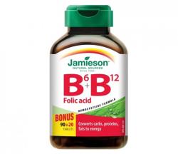 Jamieson Vitamin B6+B12+Folsav tabletta 110 db