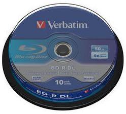 Verbatim BD-R Verbatim Dual Layer 6x, 50GB, 10buc, Spindle (43746)