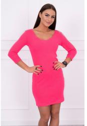 Mondo Italia, s. r. o Női nyakkivágású ruha MI8863 rózsaszín neon (MI8863)