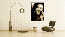 Tablou pictat manual POP Art Bob Marley 1-piese (tablouri) (YOBPPbm)