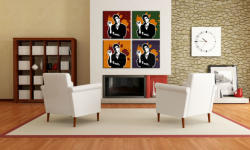 Tablou pictat manual POP Art Scarface - AL PACINO 4-piese (YOBPPal36)