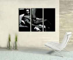 Tablou pictat manual POP Art GODFATHER 3-piese (tablouri) (YOBPPgod7)