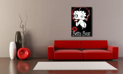  Tablou pictat manual POP Art Betty Boop 1-piese (tablouri) (YOBPPbb)