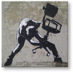 ARTMIE Tablouri PATRAT Street ART - Banksy (tablouri moderne) (XOBBA044K1)