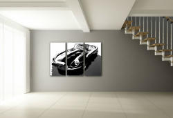  Tablou pictat manual POP Art JAGUAR 3-piese (tablouri moderne) (YOBPPjag)