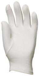 Fehér, varrott pamut boy-kesztyű, kézháton csuklógumival 11-es méretben (4151)
