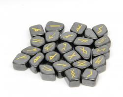 Rune din Hematit - Set 25 Piese - 17-27 x 13-21 mm