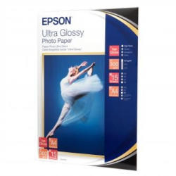 Epson S041927 Ultra Glossy Photo Paper, hartie foto, lucios, alb, 13x18cm, 300 g/m2, 15 buc (C13S041927)