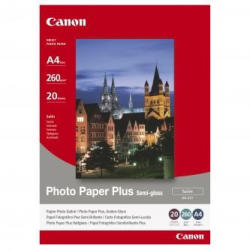 Canon SG-201 Photo Paper Plus Semi-Glossy, hartie foto, félig lucios, szatén, alb, A4, 260 g/m2, 20 buc (1686B021)