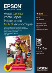 Epson S400037 Value Glossy Photo Paper, alb, lucios, hartie foto 10x15cm, 183 g/m2, 20 buc (C13S400037)