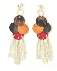 Dannyra Модни обици с кожени пендари Dannyra Jewels
