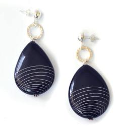 Dannyra Стилни обици в черно Dannyra Jewels