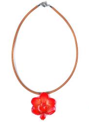 Dannyra Колие с истинска орхидея и копринена верижка модел 10 Dannyra Jewels