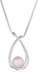 Swan Сребърно колие със сладководна бяла перла SP0474 Swan