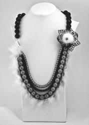 Dannyra Модна огърлица със Swarovski перли и сребро Dannyra Jewels