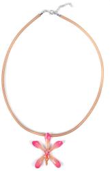 Dannyra Колие с истинска орхидея и копринена верижка модел 6 Dannyra Jewels