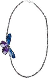 Dannyra Колие от тъмни перли и естествена пеперуда в синьо и лилаво Dannyra Jewels