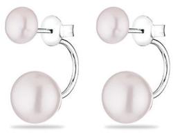 Swan Сребърни обици със сладководни бели перли CA5048E Swan