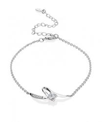 Swan Сребърна гривна с циркони END992B Swan