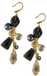 Dannyra Обици с позлата, кварц и Swarovski камъни Dannyra Jewels