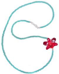 Dannyra Колие с естествена орхидея и тюркоаз Dannyra Jewels