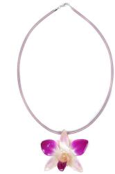 Dannyra Колие с истинска орхидея и копринена верижка модел 13 Dannyra Jewels