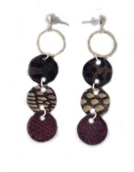 Dannyra Обици тип висулка и кожени пендари Dannyra Jewels