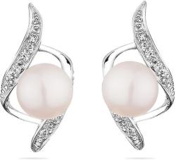 Swan Сребърни обици със сладководни бели перли SE0022W Swan