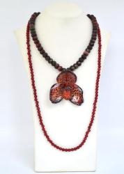 Dannyra Колие с естествена орхидея Белатум, ахат и турмалин Dannyra Jewels
