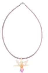 Dannyra Колие с истинска орхидея и копринена верижка модел 12 Dannyra Jewels