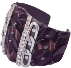 Dannyra Стилна гривна с кожени пендари и Swarovski кристали Dannyra Jewels