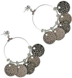 Dannyra Обици с висулки от естествена кожа и посребряване Dannyra Jewels