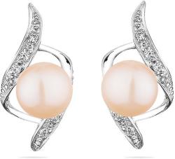 Swan Сребърни обици със сладководни розови перли SE0022P Swan