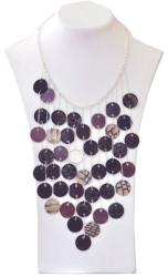 Dannyra Колие с кожени пендари на посребрена верижка Dannyra Jewels