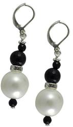 Dannyra Обици перли и оникс Dannyra Jewels