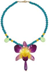 Dannyra Колие с естествена орхидея, тюркоаз, яспис и кварц Candy Necklace Dannyra Jewels