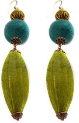 Dannyra Обици с кожени елементи и медно топче Dannyra Jewels