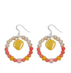 Dannyra Обици с листенца от естествена хортензия My Sweet Candy Dannyra Jewels