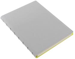 FILOFAX Agenda Notebook Saffiano Fluoro cu spirala si rezerve A5 Grey/Fluro Yellow FILOFAX (8372)