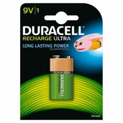Duracell Acumulator RECHARGE ULTRA DURACELL 9V 170mAh 26.5x17.5x48.5mm (9V DURACELL RECHARGE ULTRA) Baterie reincarcabila