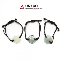  Bratara Jad Lemon Diametru 58 mm, Margea Patrat - 8 x 9 mm si Rotunda 4 mm