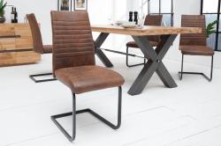 LuxD Stílusos szánkótalpas szék Douglas, antik barna