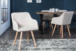 LuxD Stílusos szék Norway, krémszínű