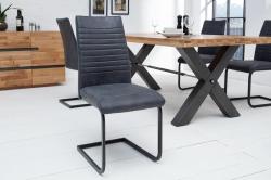 LuxD Stílusos szánkótalpas szék Douglas antik szürke