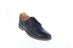Lucianis Style Pantofi barbati casual din piele naturala, culoare bleumarin cu maro - PBDANYBLM - ciucaleti
