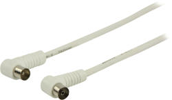 Valueline Cablu antena coaxial cotit tata - cotit mama 1.5m alb dublu ecranat Valueline (VLSP40100W15) - sogest