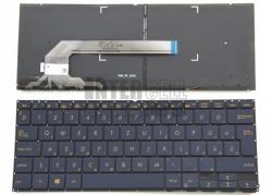 ASUS ZenBook Flip S UX370 UX370UA series háttérvilágítással (backlit) kék magyar (HU) laptop/notebook billentyűzet
